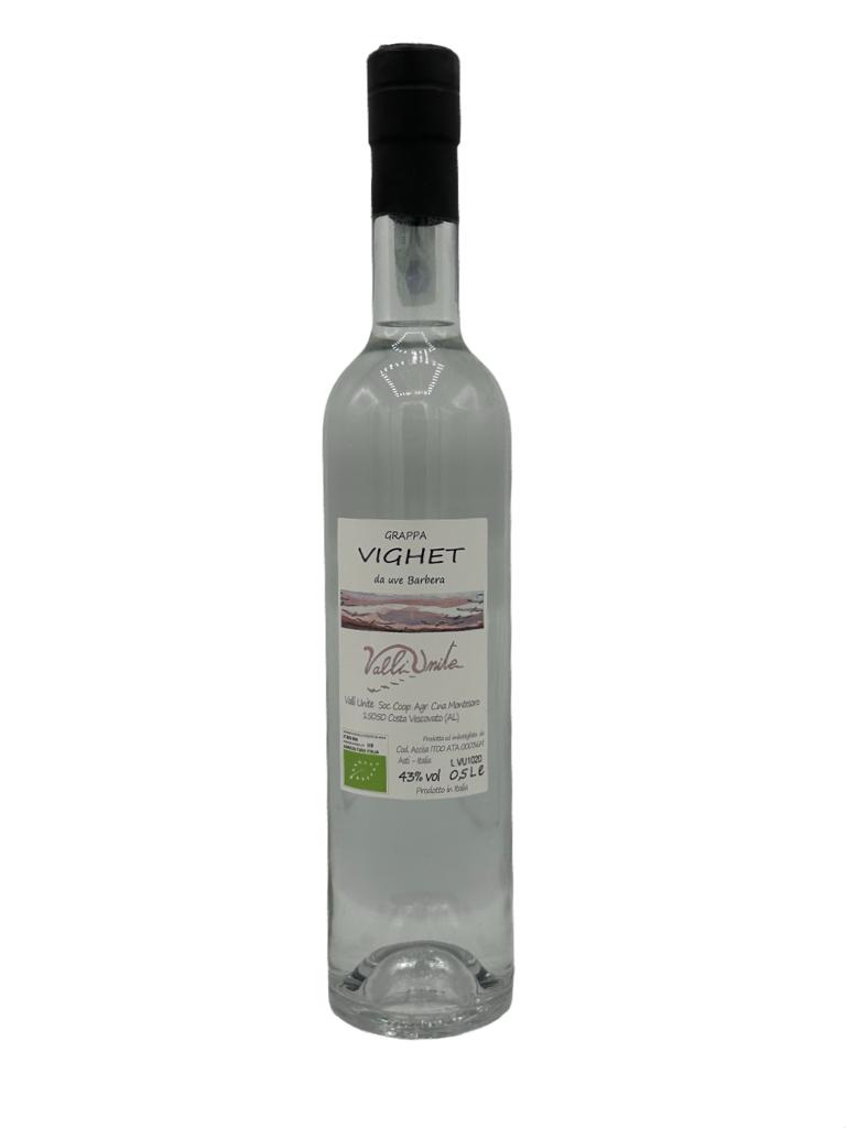 02108-000-10510-jpg Grappa Valli Unite Vighet da Uve Barbera 0,50 Lt. - immagine 1