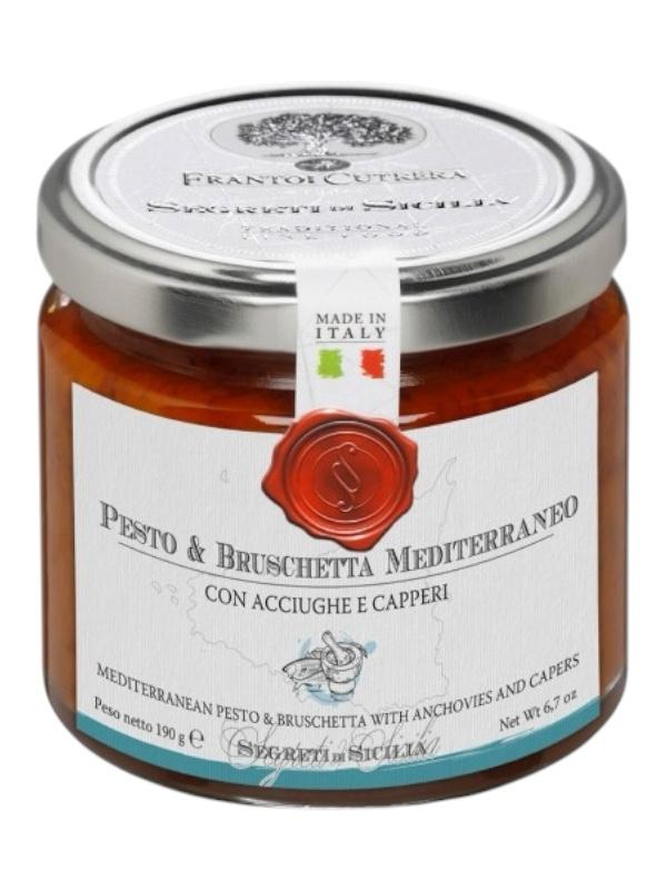 04584-000-13152-jpg Cutrera Pesto per Bruschetta Mediterraneo 190 Gr. - immagine 1