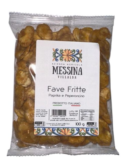 Messina Fave Fritte Paprika e Peperoncino 100 Gr.
