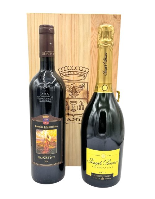 Banfi Cassa Regalo J.Perrier Cuvee Royal Brut /Brunello di Montalcino 2016 0,75 Lt.