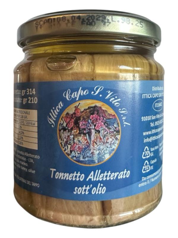 04179-000-12726-jpg Ittica Capo San Vito Tonnetto Alletterato in Olio D'Oliva 300 Gr. - immagine 1